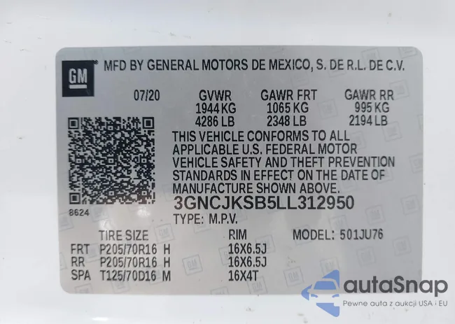 3GNCJKSB5LL312950: 42657329