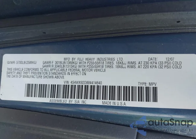 4S4WX92D884414640: 42657393