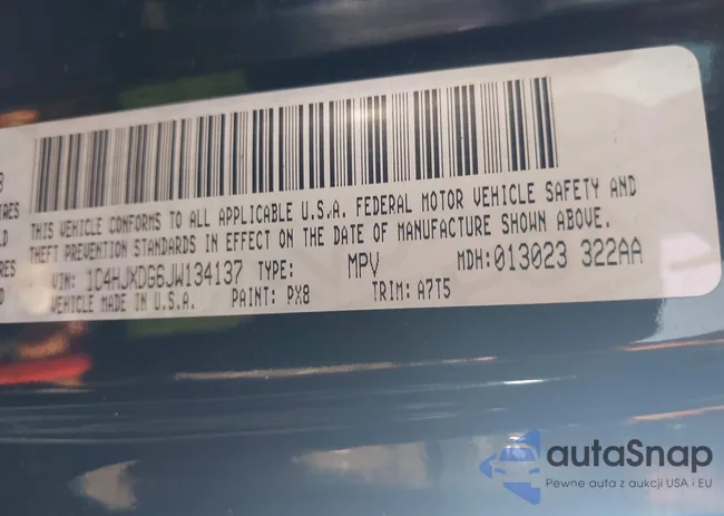 1C4HJXDG6JW134137: 42657396