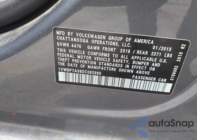 1VWBP7A36DC082985: 42657425