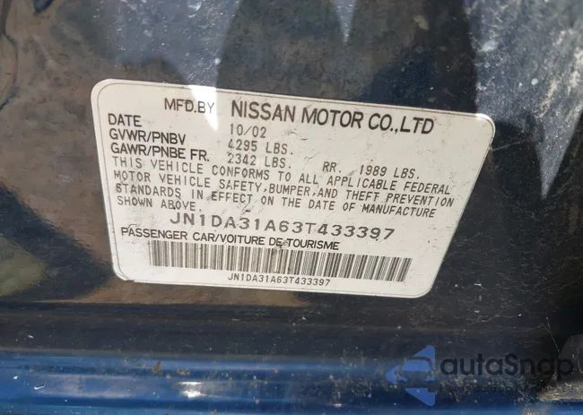 JN1DA31A63T433397: 42657458