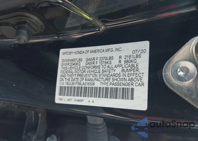 19UUB1F58LA016306: 42657475