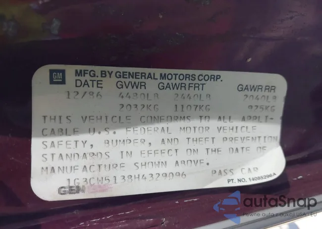 1G3CW5138H4329096: 42657516