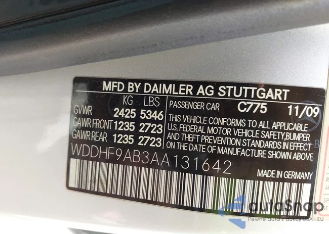 WDDHF9AB3AA131642: 42657602