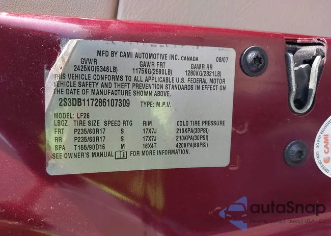 2S3DB117286107309: 42657666