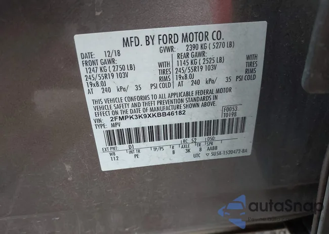 2FMPK3K9XKBB46182: 42657760