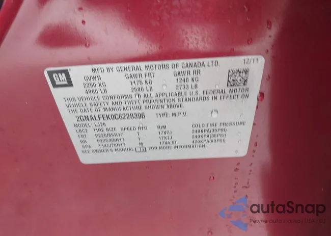 2GNALFEK0C6228396: 42657885