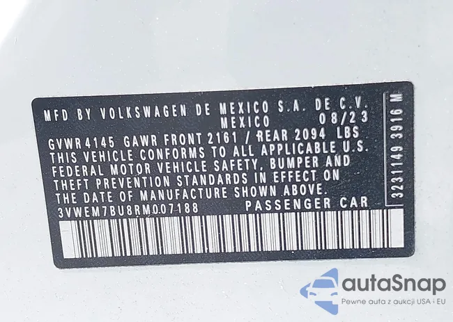 3VWEM7BU8RM007188: 42657015