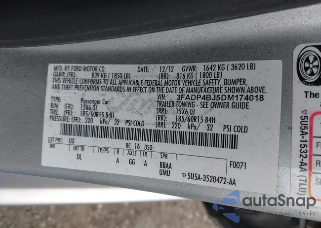 3FADP4BJ5DM174018: 42657094