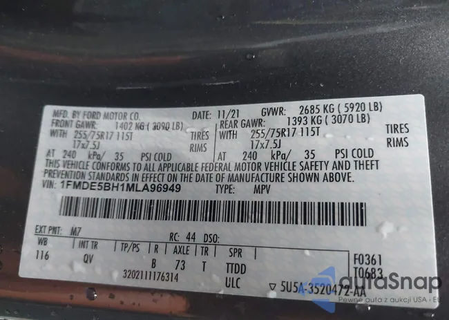 1FMDE5BH1MLA96949: 42657117