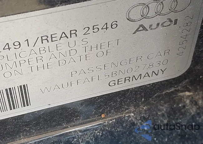 WAUFFAFL5BN027830: 42657136