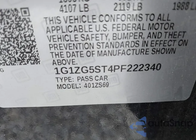 1G1ZG5ST4PF222340: 42657163