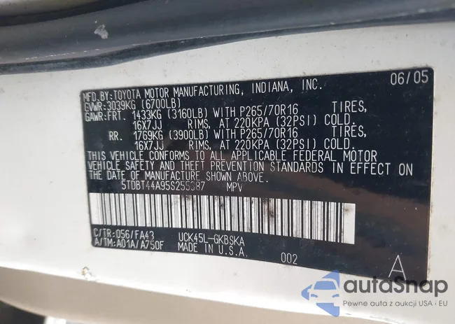 5TDBT44A95S255387: 42657192