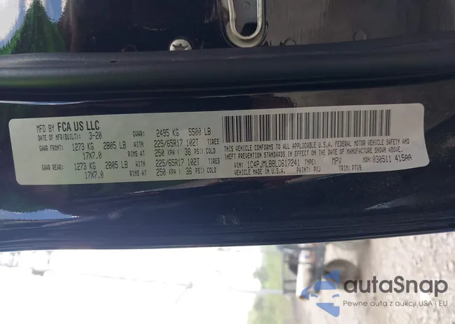 1C4PJMLB8LD617241: 42657206