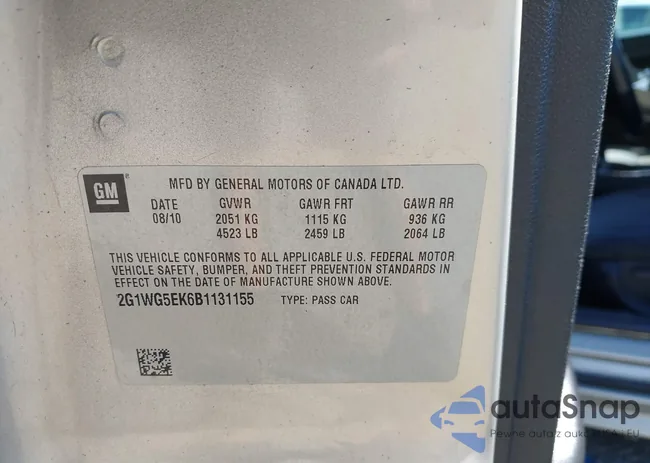 2G1WG5EK6B1131155: 42657229