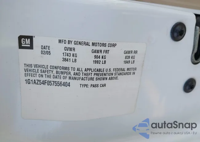 1G1AZ54F057556404: 42657297