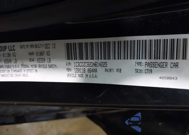 1C3CDZCB2DN614225: 42657308