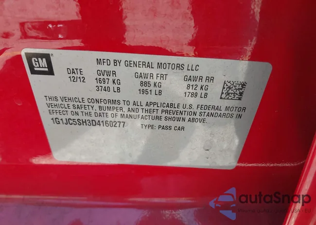 1G1JC5SH3D4160277: 42658667