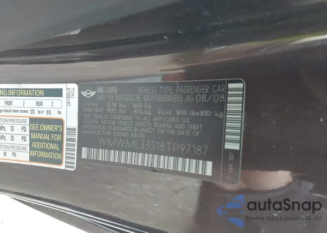 WMWML33518TP97187: 42658801