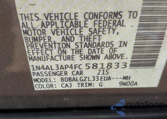 1N4AL3AP4FC581833: 42657928