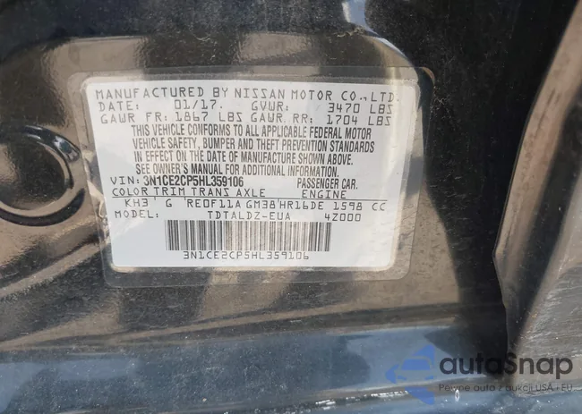 3N1CE2CP5HL359106: 42657981