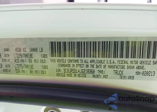 3C6UR5DL4JG218360: 42657991