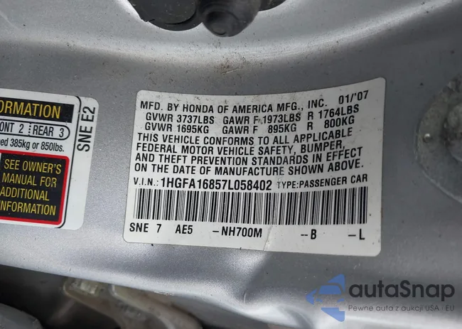 1HGFA16857L058402: 42659360