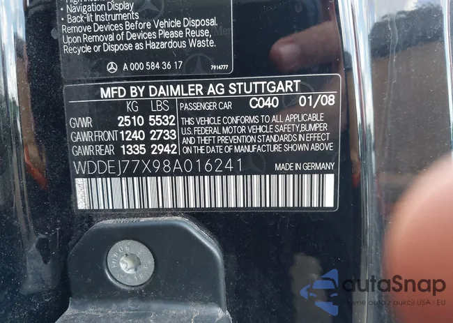 WDDEJ77X98A016241: 42659414