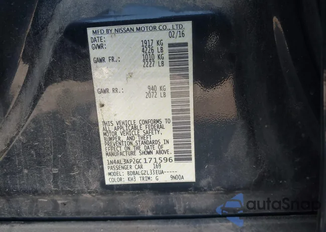 1N4AL3AP2GC171596: 42658955