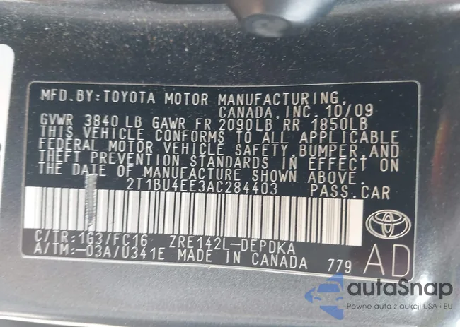 2T1BU4EE3AC284403: 42659138