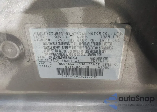 3N1CN7APXDL883734: 42659312