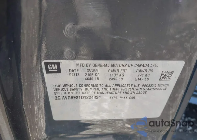 2G1WG5E31D1224824: 42660350