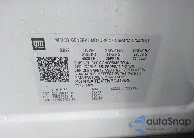 2GNAXTEV7N6141580: 42660558