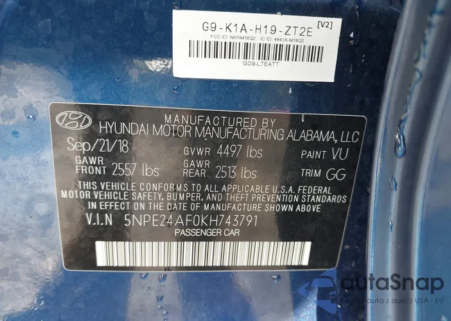 5NPE24AF0KH743791: 42660656