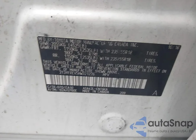 2T3YFREV5HW321226: 42660690