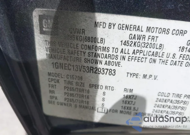 1GNEC13V53R293783: 42660894