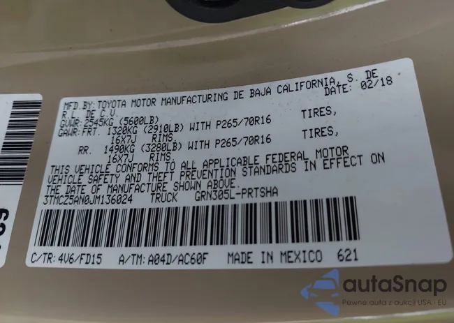 3TMCZ5AN0JM136024: 42660167