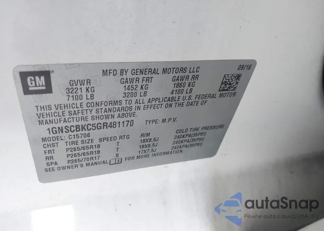 1GNSCBKC5GR481170: 42660195