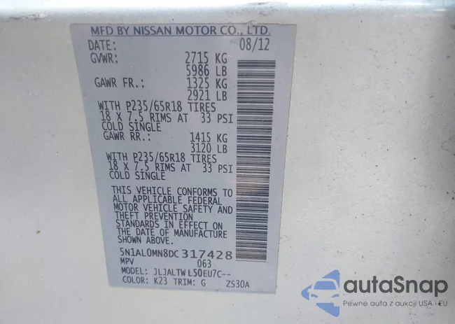 5N1AL0MN8DC317428: 42661330