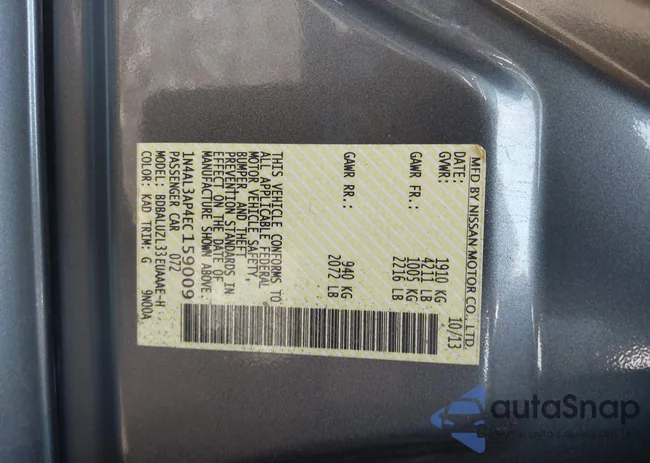 1N4AL3AP4EC159009: 42661344