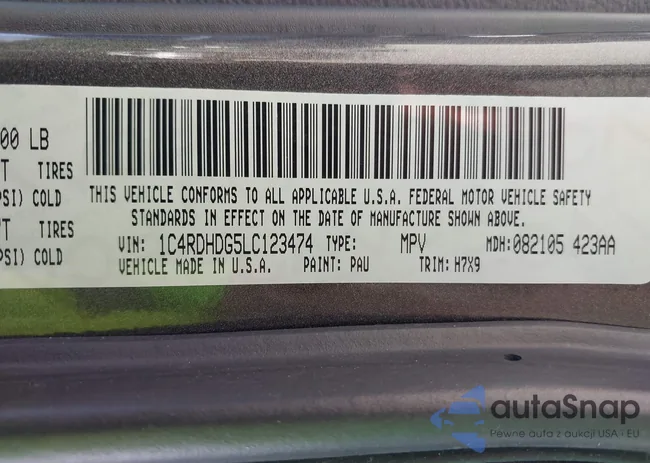 1C4RDHDG5LC123474: 42661428