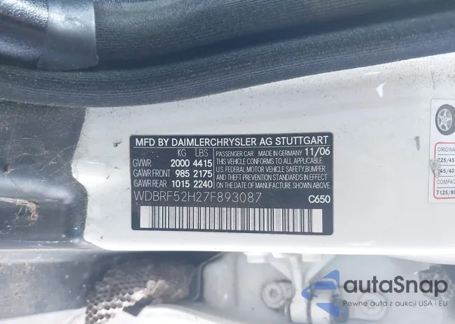 WDBRF52H27F893087: 42661678