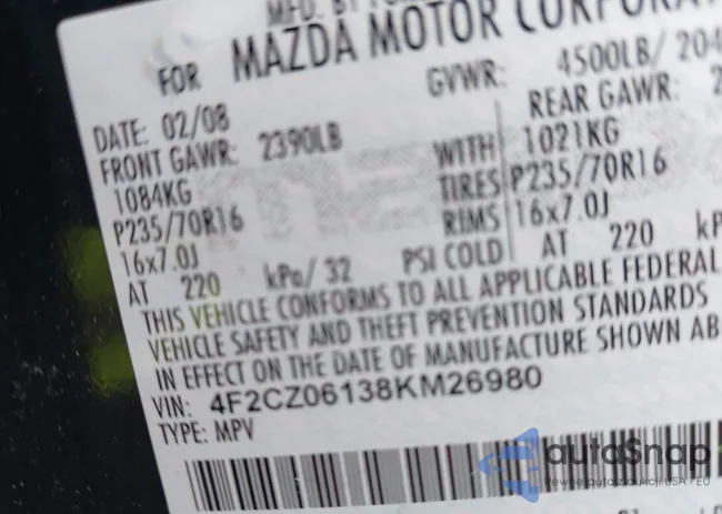 4F2CZ06138KM26980: 42661091