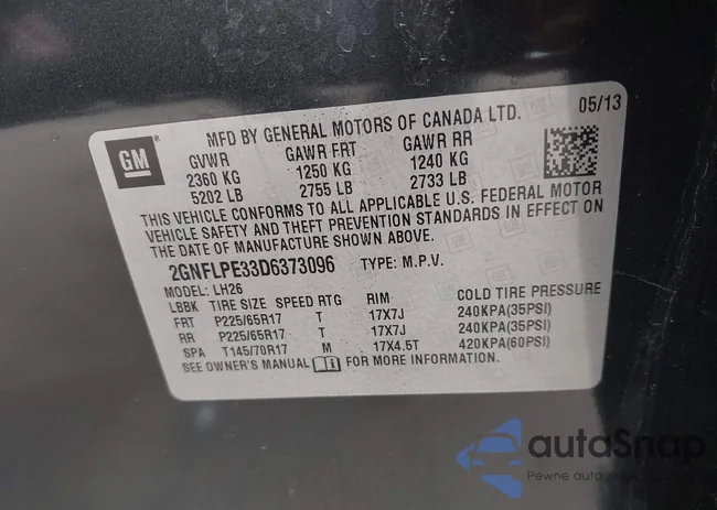 2GNFLPE33D6373096: 42661177