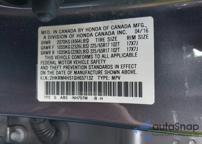 2HKRM4H51GH657132: 42661271