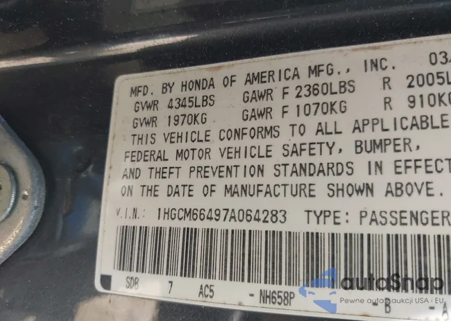 1HGCM66497A064283: 42661272