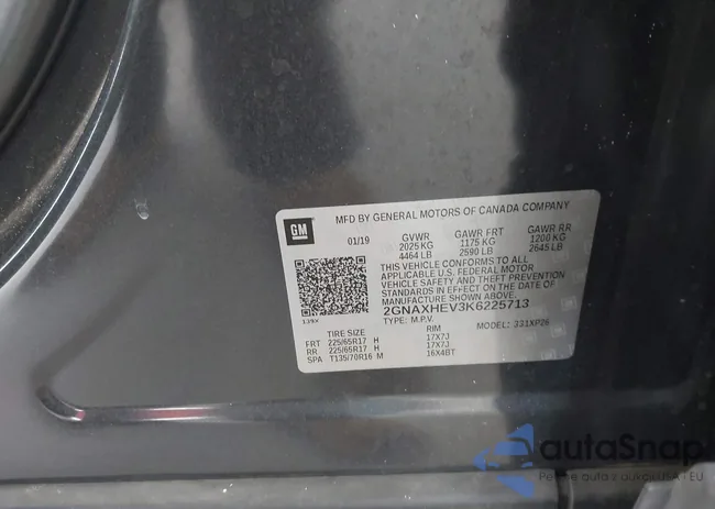 2GNAXHEV3K6225713: 42662406