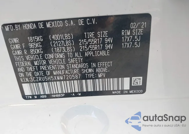 3CZRU5H5XMM720587: 42662407