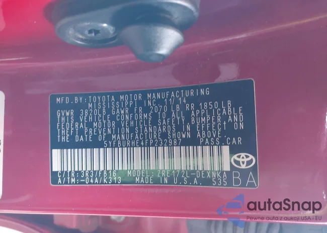 5YFBURHE4FP232987: 42662593