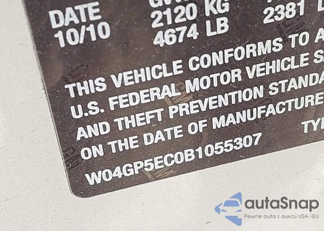 W04GP5EC0B1055307: 42662660